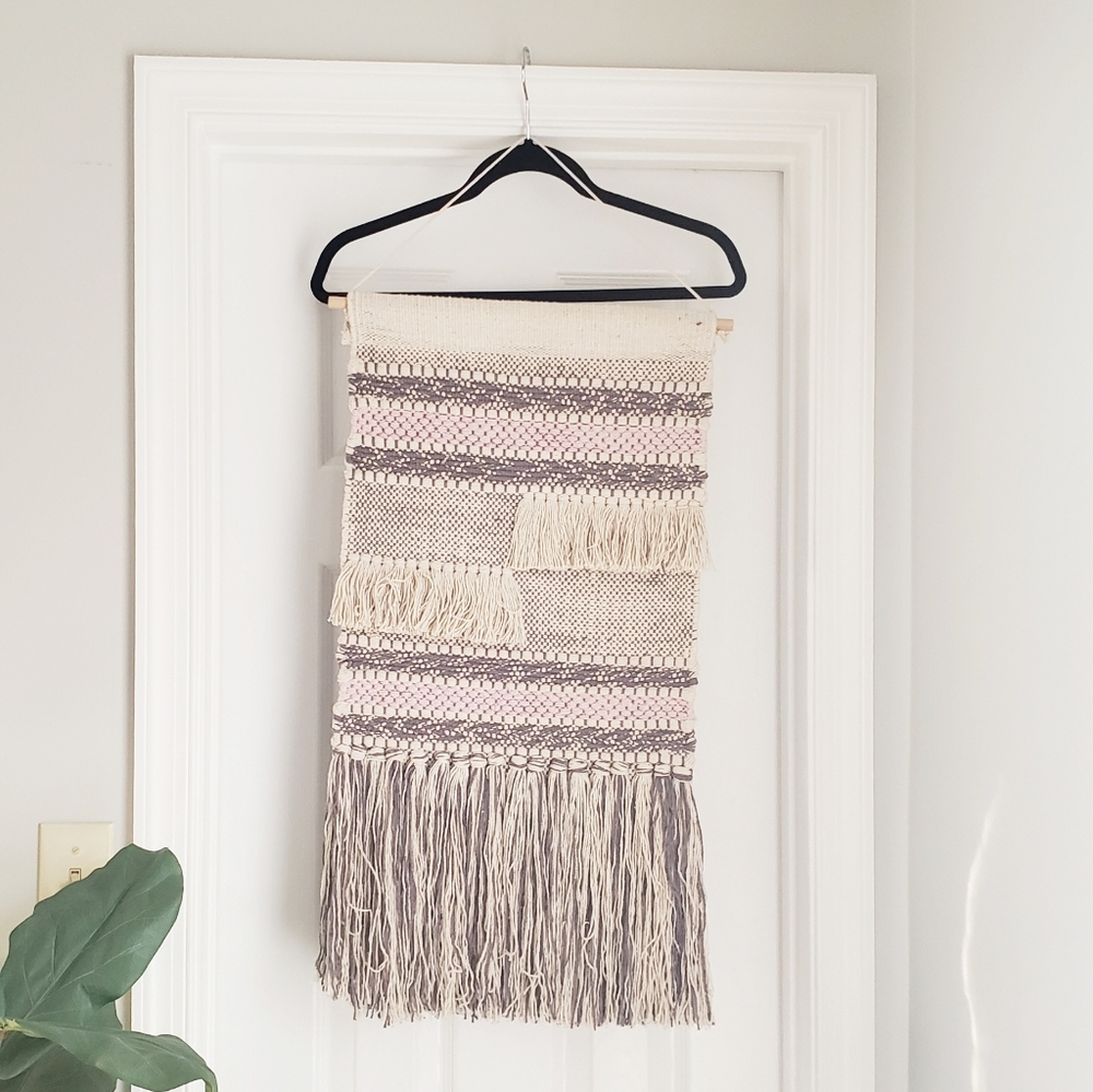 Blush Cream and Grey Wall Hanging